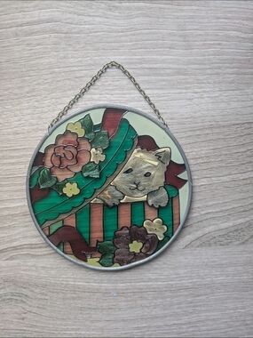 Stained Glass Cat Hanging Window Catcher